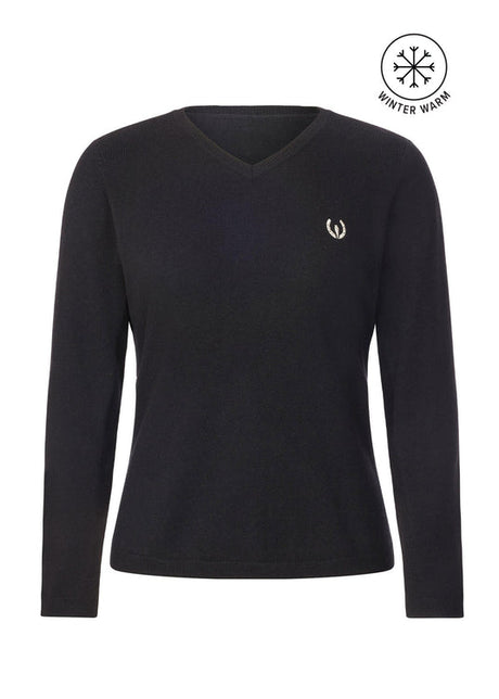 Kerrits Equestrian Apparel Stable Temp Merino Wool Quarter Zip Top - Black Black