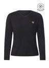 Kerrits Equestrian Apparel Stable Temp Merino Wool Quarter Zip Top - Black Black