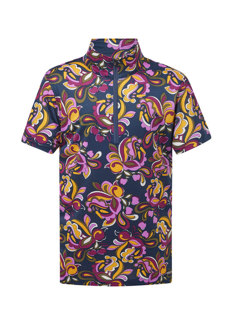 Kerrits Equestrian Apparel Kids Summer Ride Ice Fil Short Sleeve Equestrian Shirt - Print Horse Treats