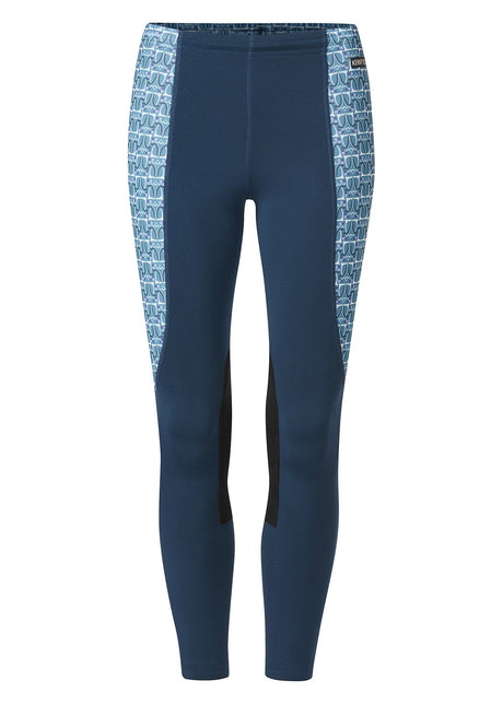 Kerrits Kids Performance Knee Patch Tight Lagoon / Peacock Iron Bouquet
