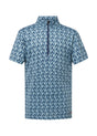 Kerrits Equestrian Apparel Kids Summer Ride Ice Fil Short Sleeve Equestrian Shirt - Print Atlantic Horsetails