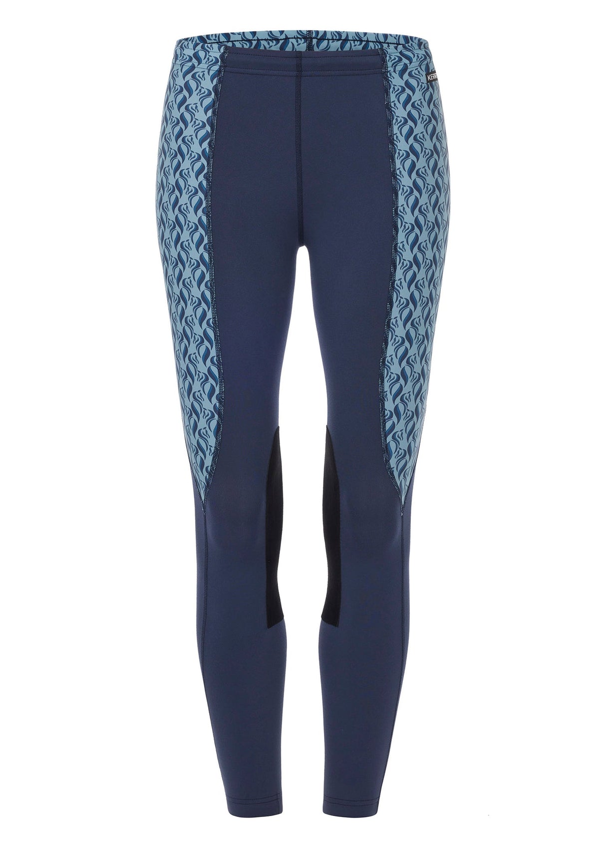 Kerrits Equestrian Apparel Kids Performance Knee Patch Riding Tight Nightsky / Atlantic Horsetails