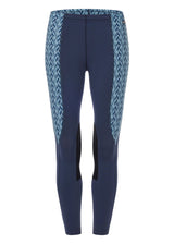 Kerrits Equestrian Apparel Kids Performance Knee Patch Riding Tight Nightsky / Atlantic Horsetails