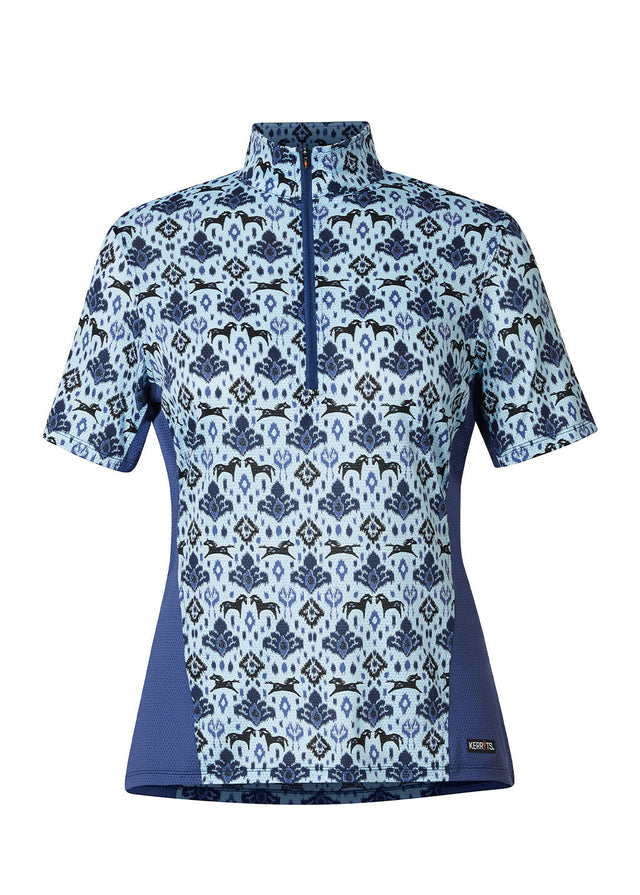 Kerrits Women's Always Cool Ice Fil Short Sleeve Shirt - Print Ink painted horse