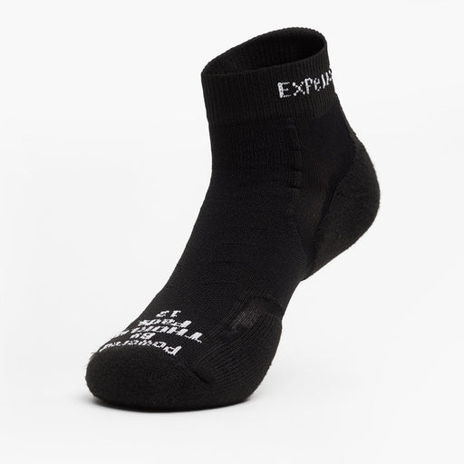 Thorlo Experia TechFit Light Cushion Ankle Sock - Black on Black Black on Black