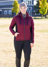 Kerrits Equestrian Apparel Double Take Full Zip Fleece Hoodie - Sangria Sangria