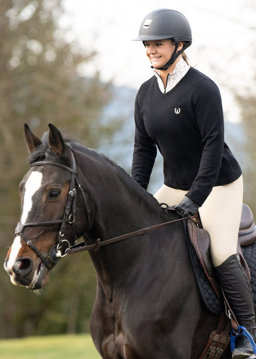 Kerrits Equestrian Apparel Stable Temp Merino Wool Quarter Zip Top - Black Black