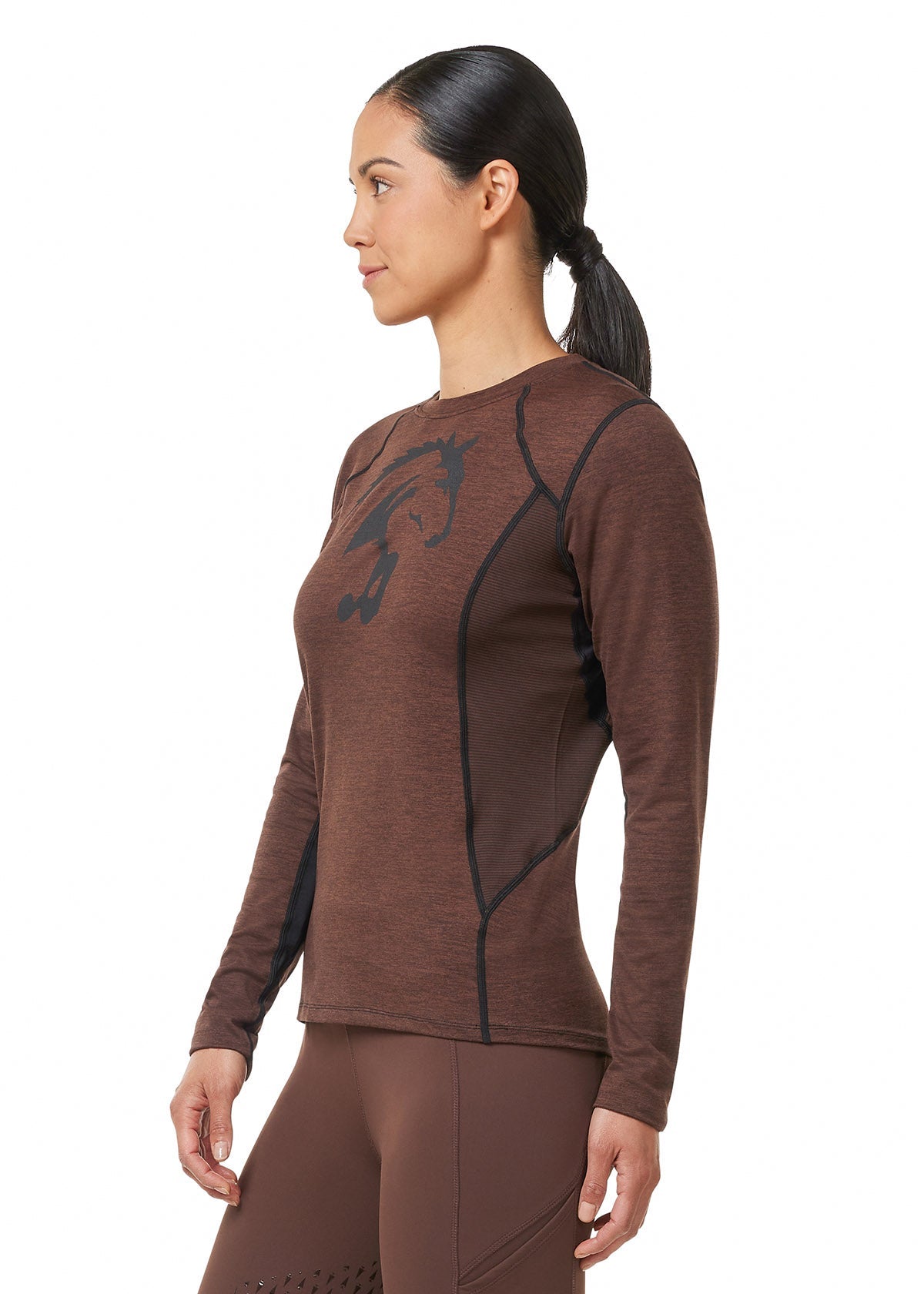 Kerrits Equestrian Apparel Crescent Base Layer Top - Leather Leather