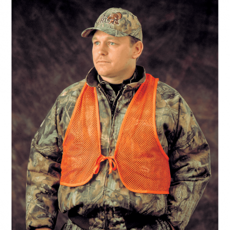 Hunter Specialties Adult Blaze Orange Mesh Quiet Safety Vest Blaze