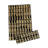 Hy-Ko Packaged Number and Letter Set Black/gold / 1IN