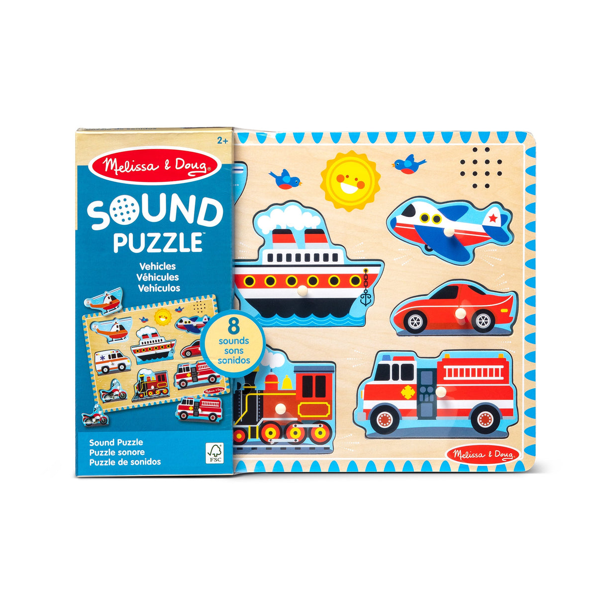 Melissa & Doug Vehicles Sound Puzzle Vehicles