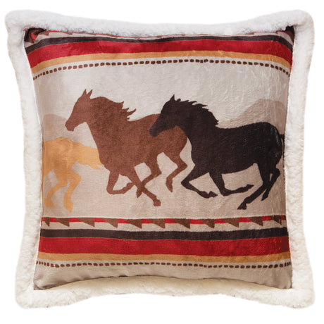 Carstens Inc Wrangler Running Horse Pillow