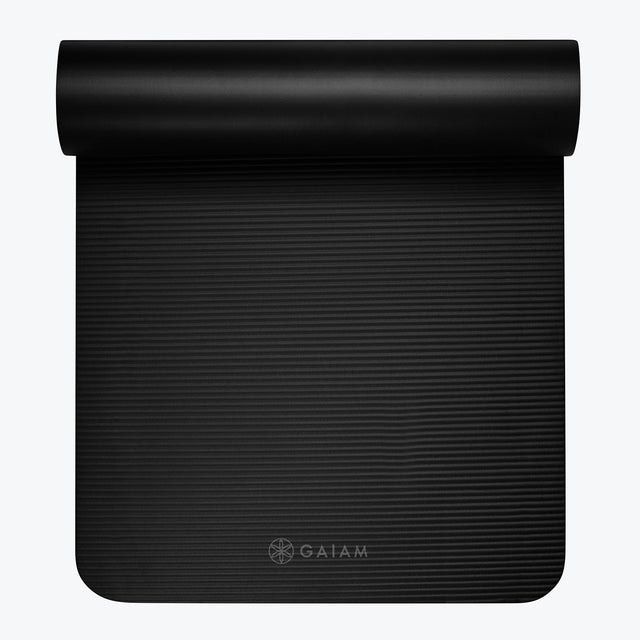 Gaiam 10mm Fitness Mat Black