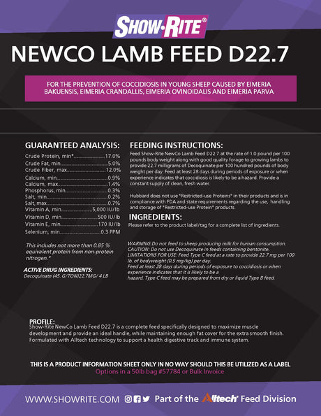 Show-Rite NewCo Lamb Feed D22.7