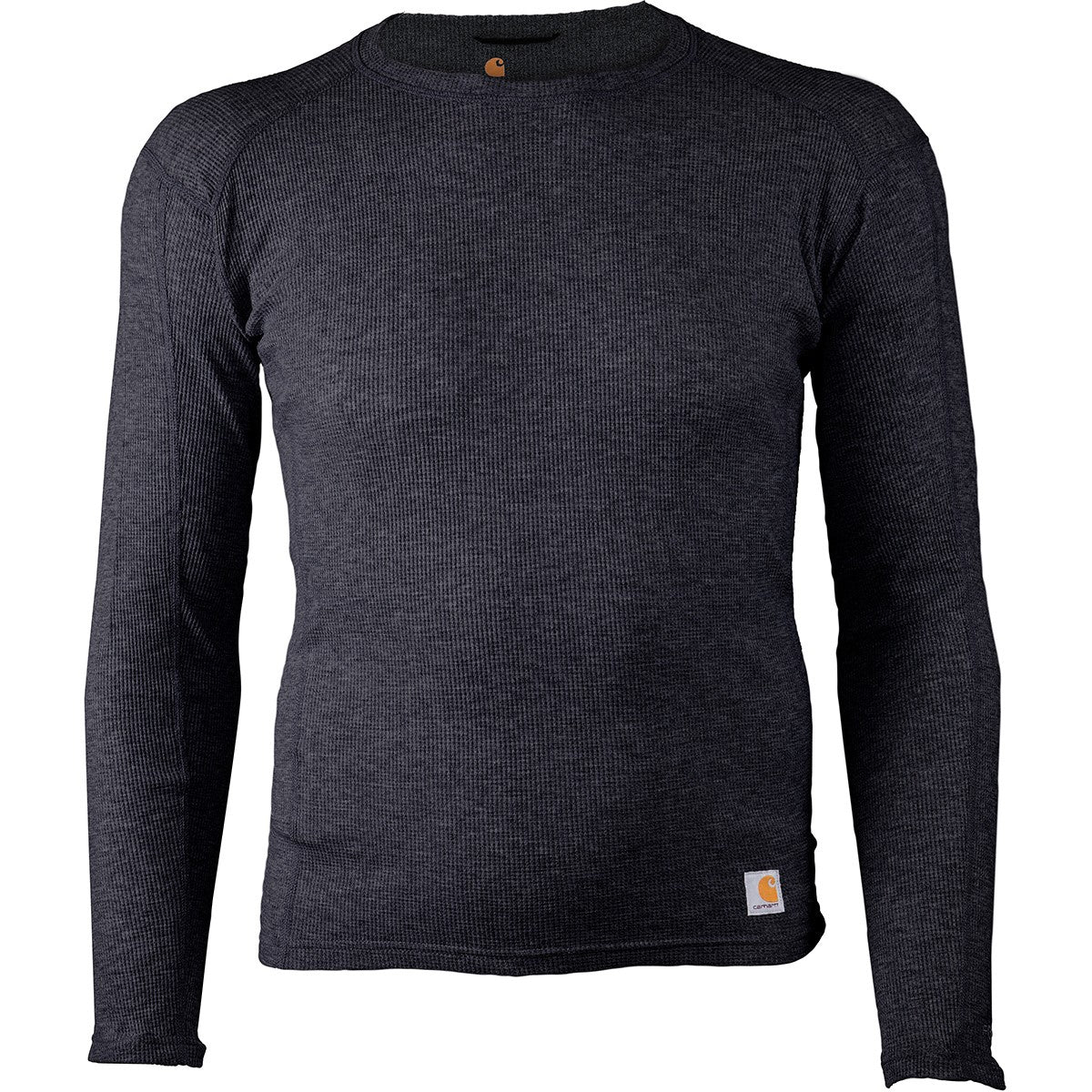 Carhartt Men's Base Force 100% Cotton Midweight Crew Black heather