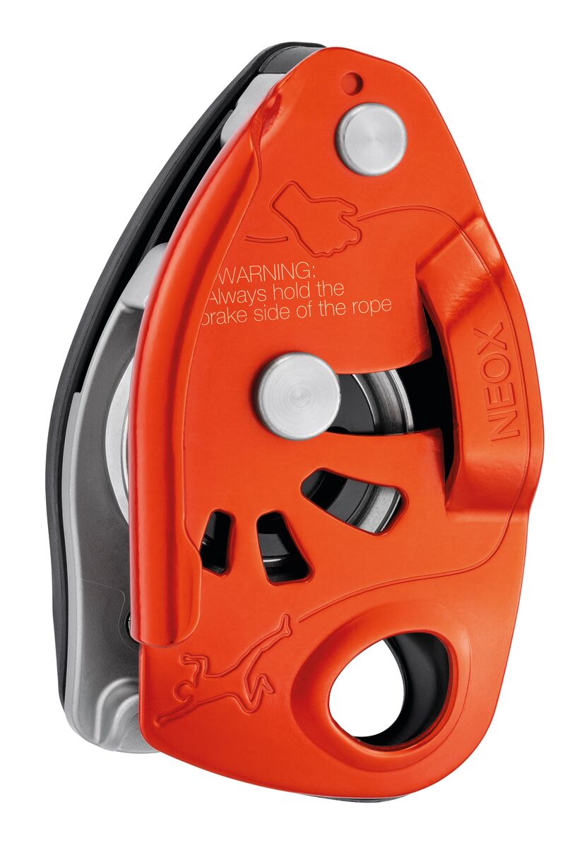 Petzl Neox Belay Device Orange Orange