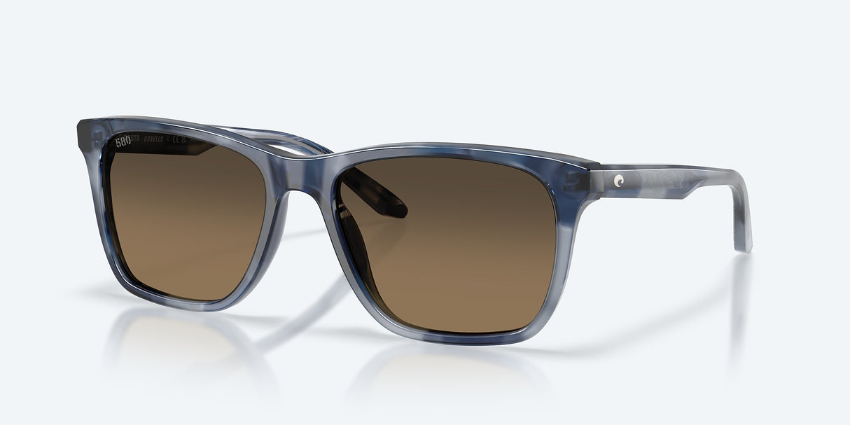 Gravels Sunglasses, Deep Blue Crystal/copper Polarized