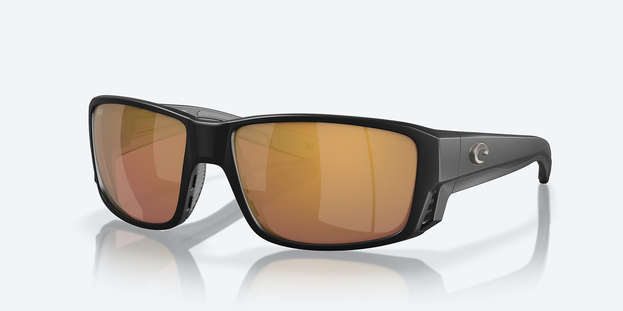 Tuna Alley Pro Sunglasses, Matte Black/gold Mirror