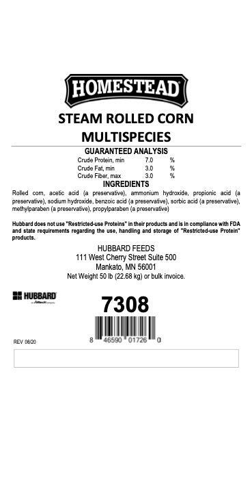 Hubbard Feeds Homestead Steam Rolled Corn Multispecies