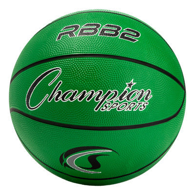 CHAMPION SPORTS Junior Size 5 Rubber Basketball, Green Green