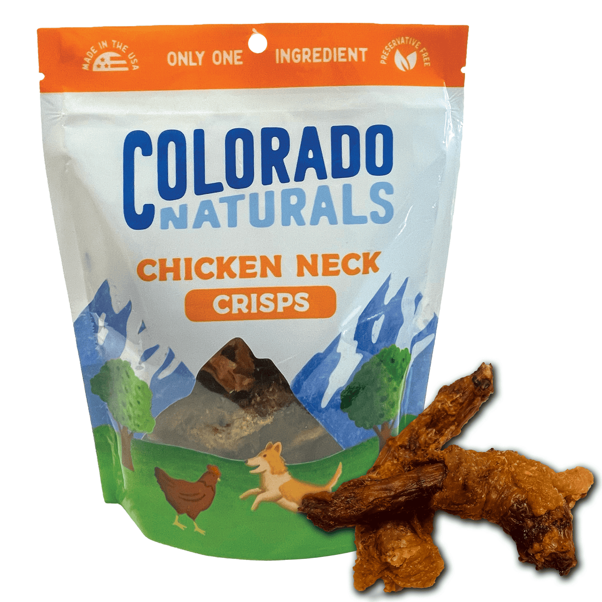 Colorado Pet Treats Colorado Naturals Chicken Neck Crisps - 3 Count / 6 Count / 9 Count