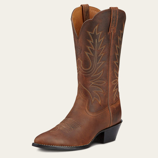 Ariat Women's Heritage R Toe Western Boot Distressed brown