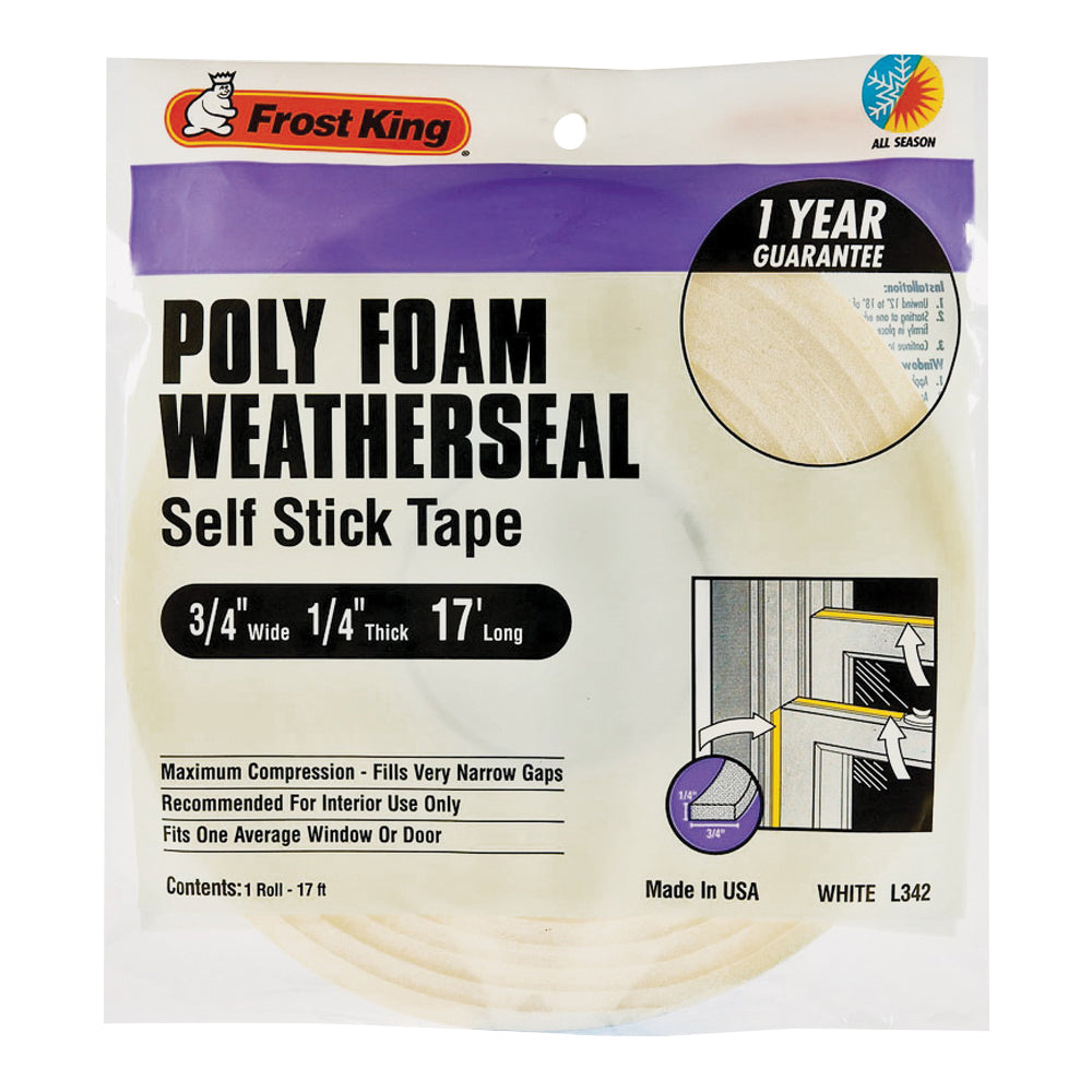 Frost King Foam Tape White / 3/4X1/4