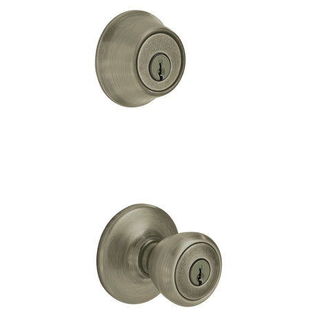 Kwikset Combination Lockset Antique brass