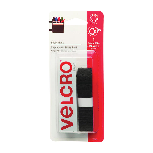 VELCRO Brand Fastener Black / 18X3/4