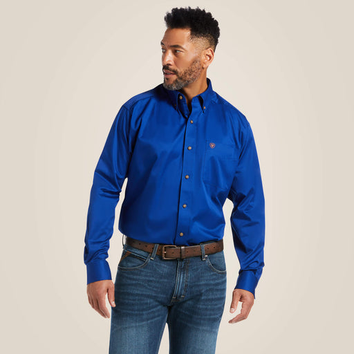 Ariat Men's Solid Twill Classic Fit Shirt Ultramarine