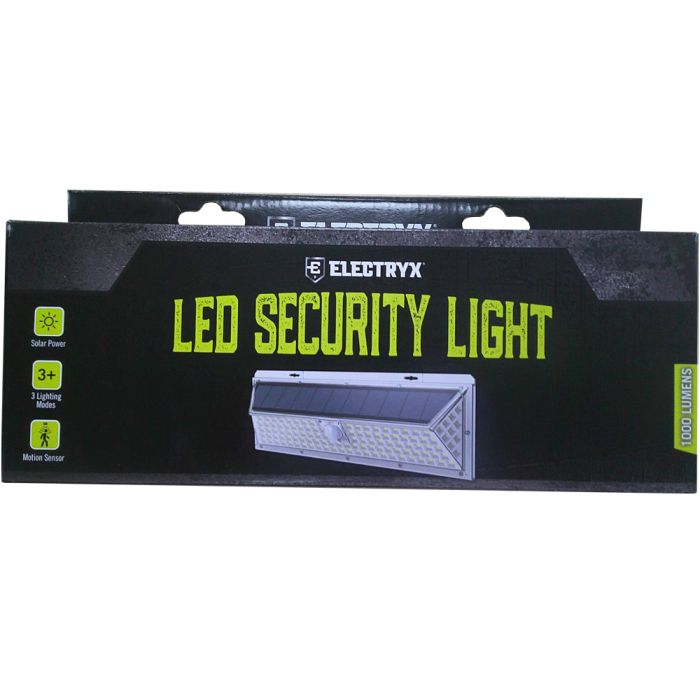 Electryx 1000 Lumens Solar Powered LED Security Light - White