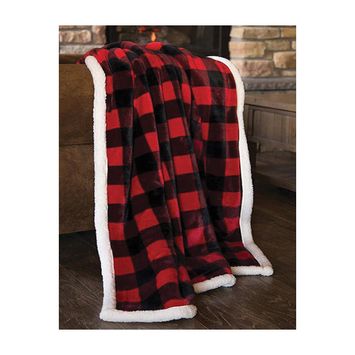 Carstens Plush Throw Lumberjack plaid
