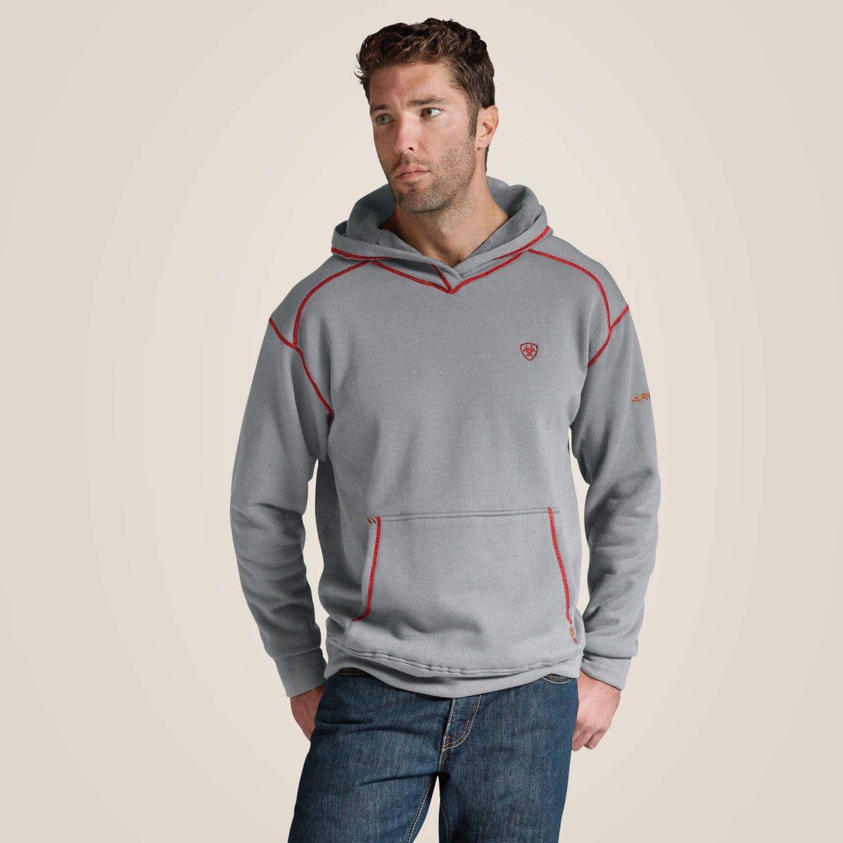 Ariat Men's Fr Polartec Hoodie Heather gray