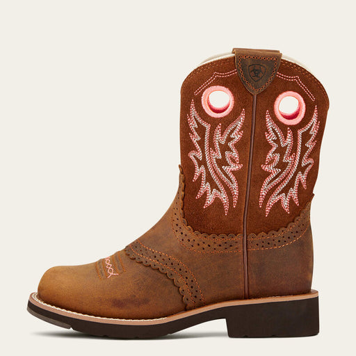 Ariat Kids' Fatbaby Cowgirl Western Boot Brown