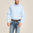 Ariat Men's Wrinkle Free Solid Shirt Light blue