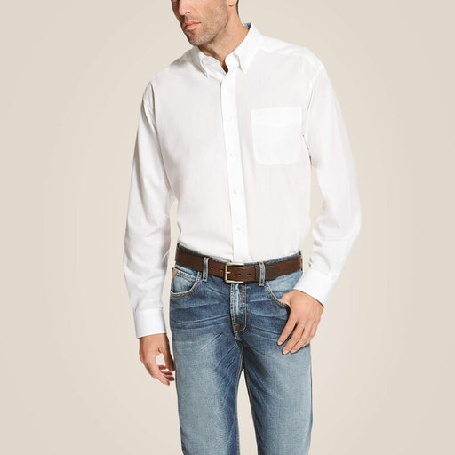 Ariat Wrinkle Free Solid Shirt White /  / Regular