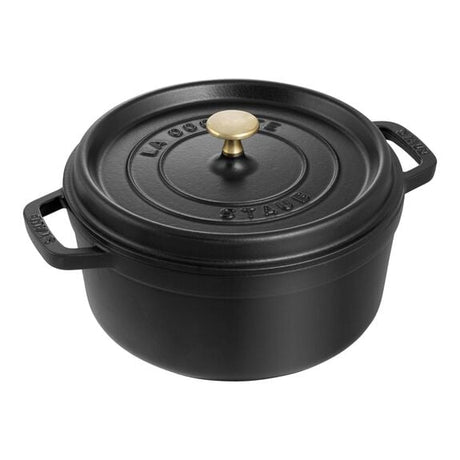 Staub 4 Qt Round Cocotte Black Matte