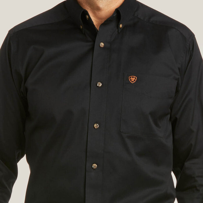 Ariat Solid Twill Fitted Shirt Black /  / Regular