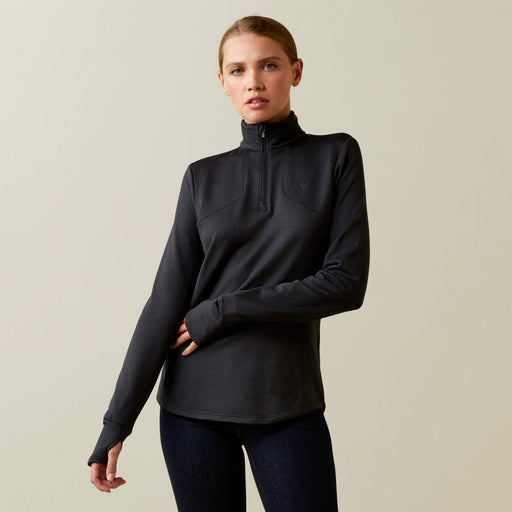 Ariat Women's Gridwork 1/4 Zip Baselayer Black