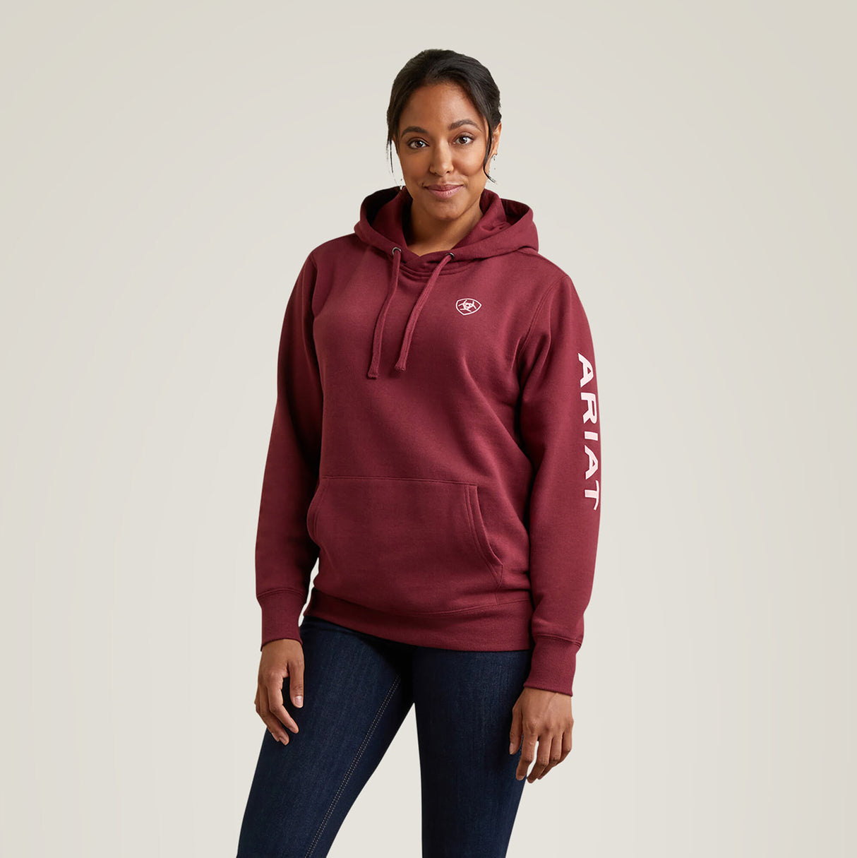 Women's Ariat Logo Hoodie Zinfandel