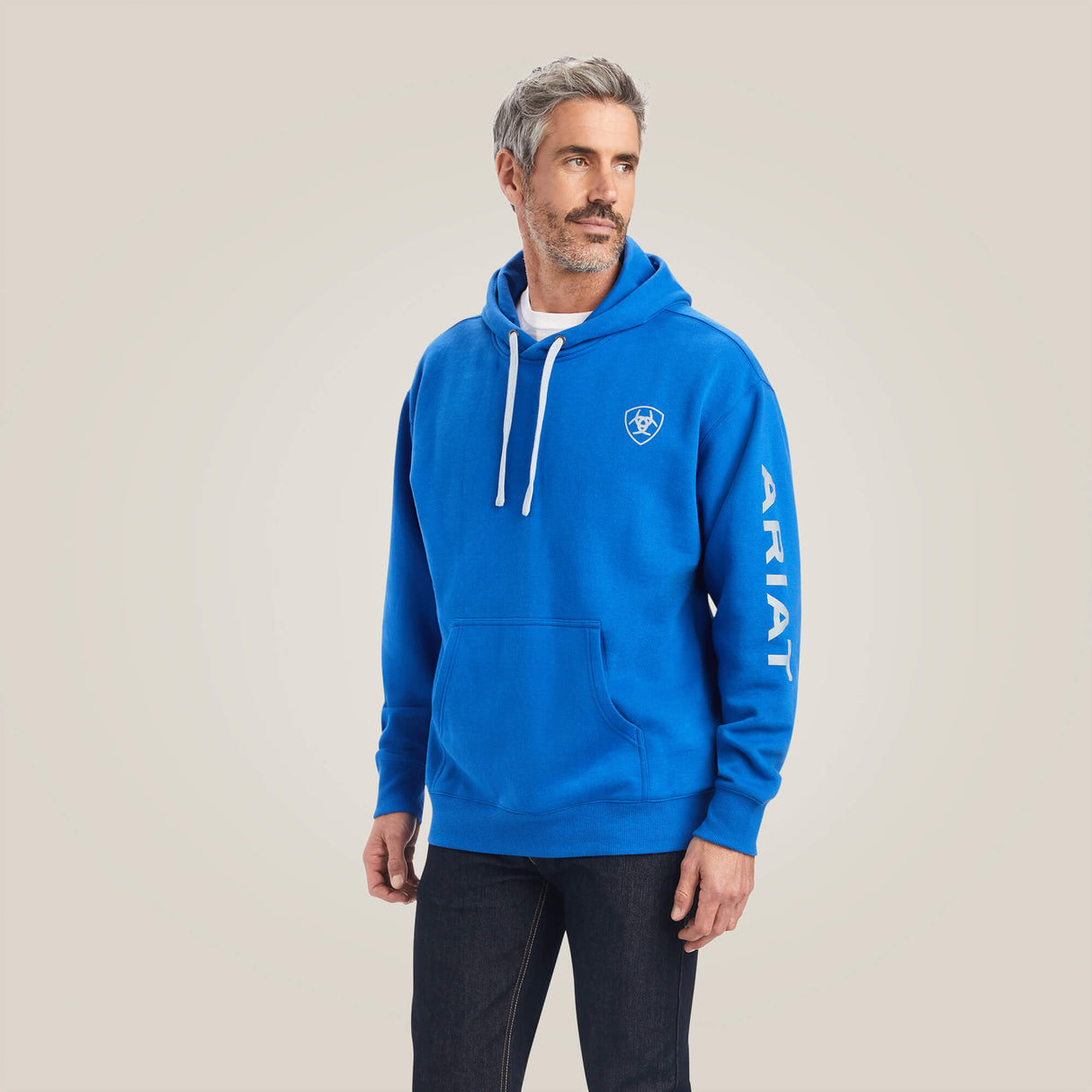 Men's Ariat Logo Hoodie Cobalt