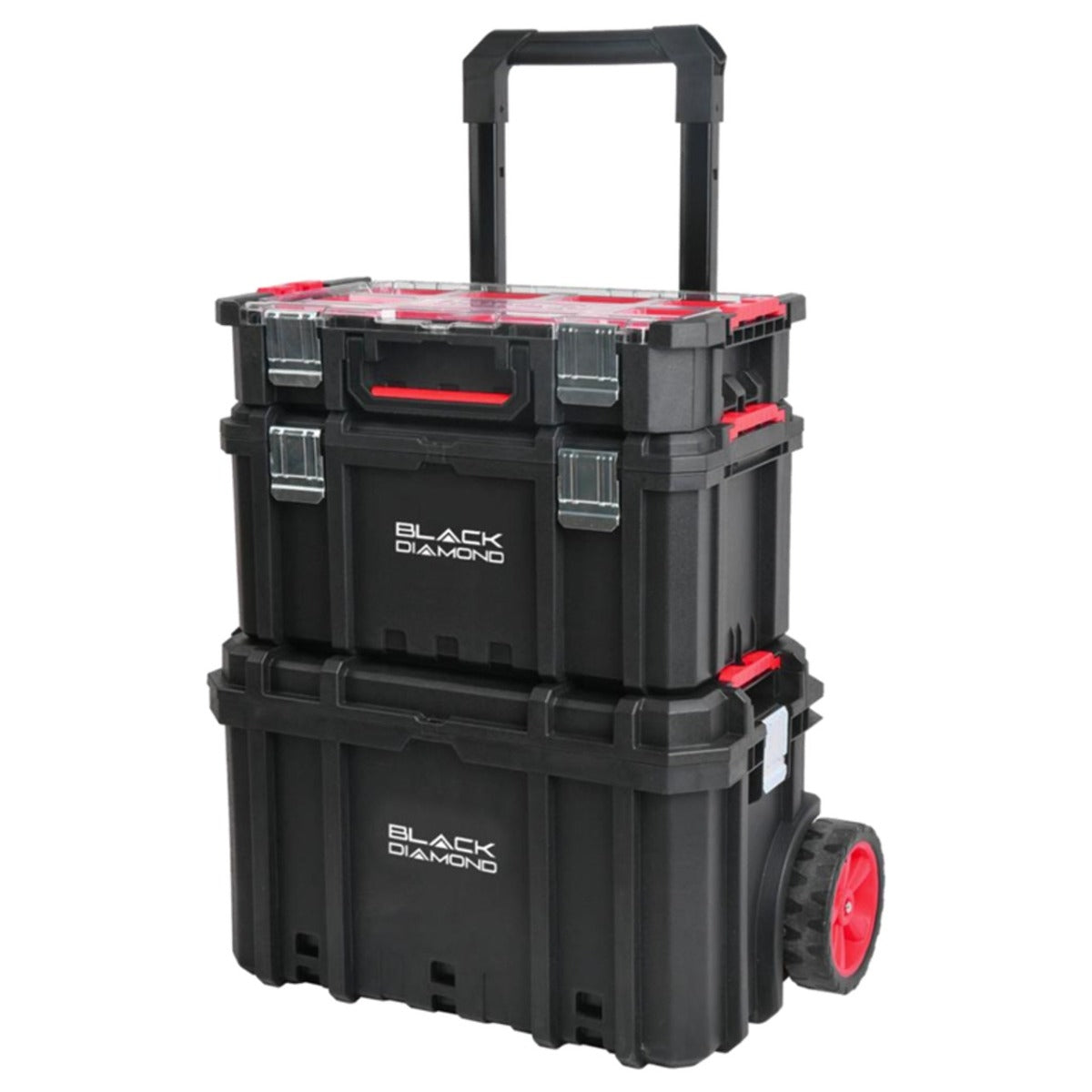 Black Diamond 3 Piece Modular Rolling Toolbox Set