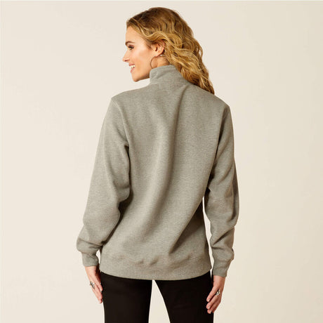 Ariat Women's 1/2 Zip Sweatshirt - Heather Grey Heather Grey