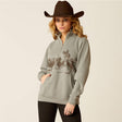 Ariat Women's 1/2 Zip Sweatshirt - Heather Grey Heather Grey