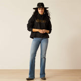 Ariat Women's Essential Hoodie - Black / Leopard Black / eopard / L