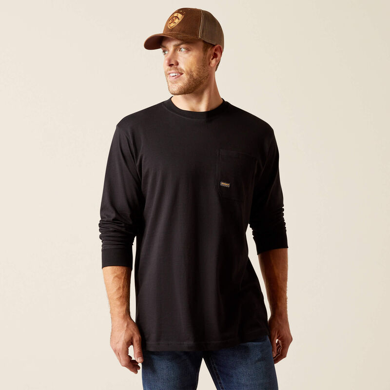 Ariat Men's Rebar Cotton Strong WHLF T-Shirt - Black Black /  / REG