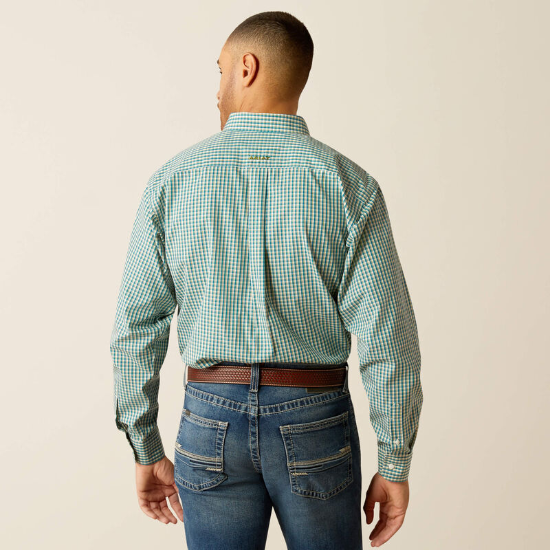 Ariat Men's Wrinkle Free Gus Classic Fit Shirt - Teal Teal /  / REG