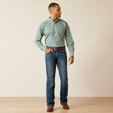 Ariat Men's Wrinkle Free Gus Classic Fit Shirt - Teal Teal /  / REG