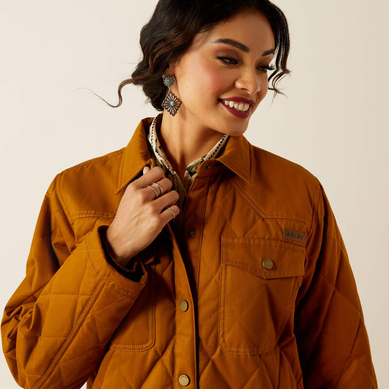 Ariat Women's Grizzly Quilted Barn Jacket - Chestnut Horse Chestnut Horse