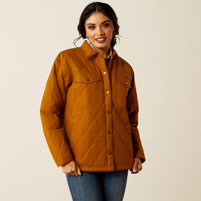 Ariat Women's Grizzly Quilted Barn Jacket - Chestnut Horse Chestnut Horse